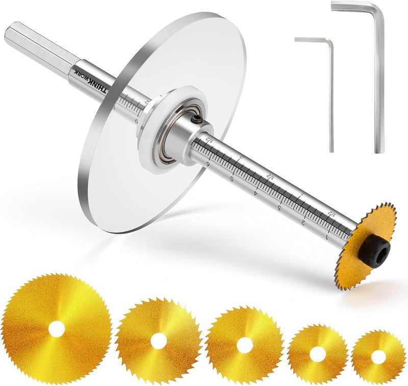 THINKWORK Inside Pipe Cutter for PVC Pipe, Cutter Tool Set with Scale Adjustable Depth Gauge, 5PCS Saw Blades and Hex Shank, Internal Plastic ABS Pipe Cutter Set - Image 1